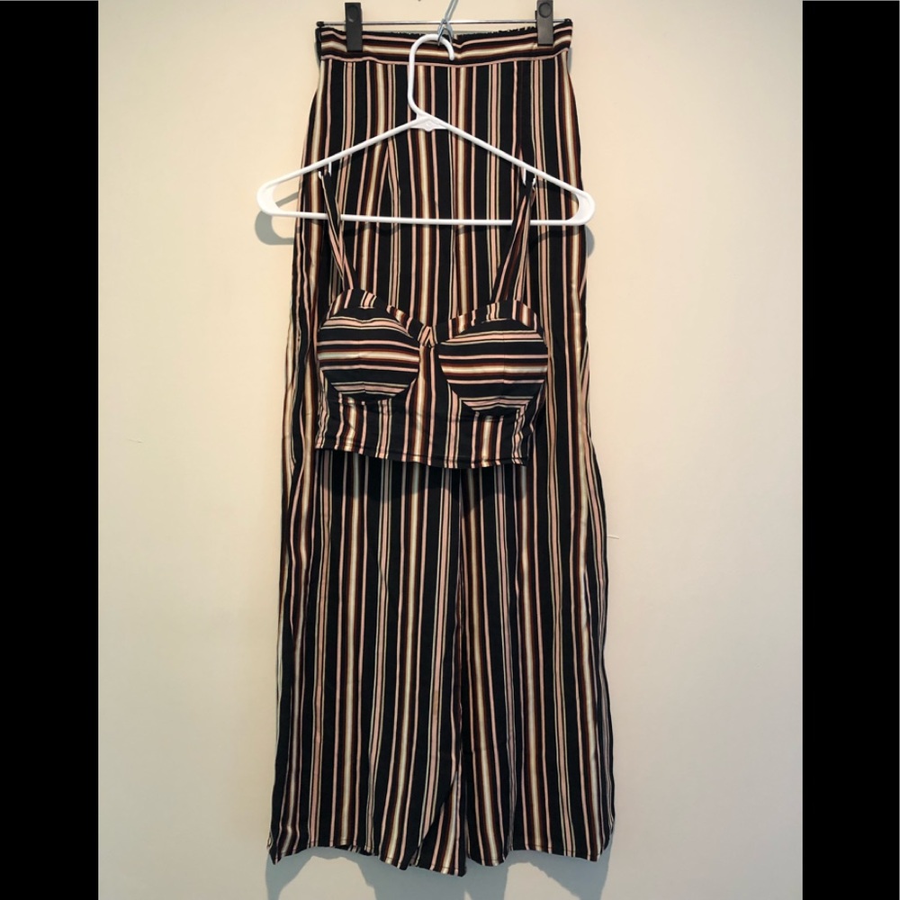 Pants set.  Wide leg, bra crop top by Live to be Spoiled.  Size XS.